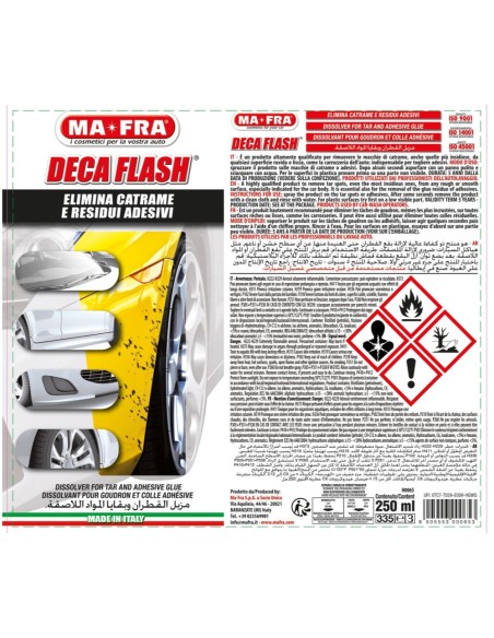 Deca Flash Rimuovi Catrame Adesivi Per Carrozzeria 250 Ml