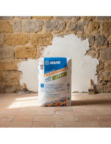 Mapewall Traspirante Intonaco Bianco Fibrorinforzato Calce Aerea 25 Kg