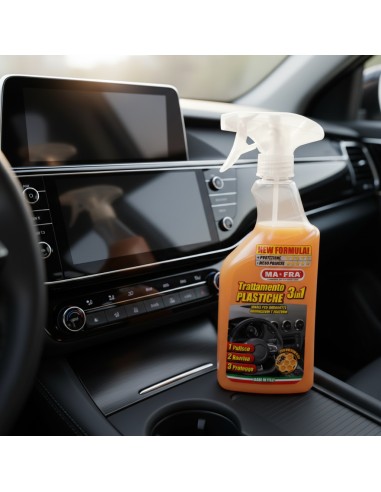 Trattamento 3in1 Plastiche 500 ml Pulizia Ravvivo E Protezione Per Auto  