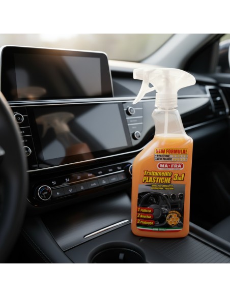 Trattamento 3in1 Plastiche 500 ml Pulizia Ravvivo E Protezione Per Auto  