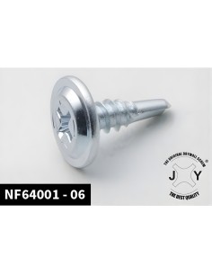 Vite Autoperforante Teks Zincata Bianca Testa Larga Piatta Ø4,2 x 13 mm 1000 Pz 2