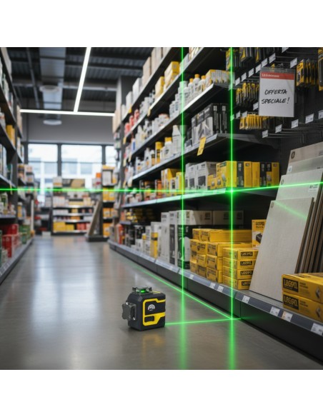 Kit Livello Laser Autolivellante A Pendolo Cassiopea Con Raggio Verde