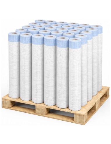Kit 33 Rotoli Da 1x50 m Rete In Fibra Di Vetro Per Intonaco 150 gr 1650 mq