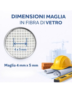 Kit 33 Rotoli Da 1x50 m Rete In Fibra Di Vetro Per Intonaco 150 gr 1650 mq 2