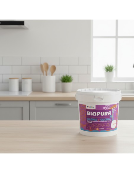 Kit Pittura Antimuffa Traspirante Interni Bagno Cucina 5 L E T-Shirt Soft Chaos
