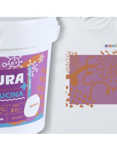 Kit Pittura Antimuffa Traspirante Interni Bagno Cucina 5 L E T-Shirt Soft Chaos