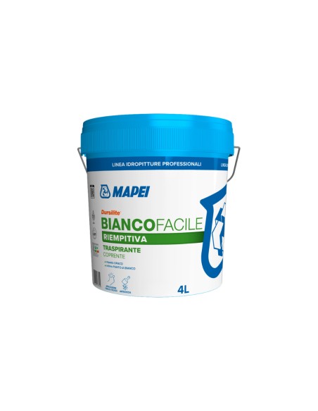 Dursilite Idropittura Traspirante Per Interni Bianco Facile Fustino 4 L