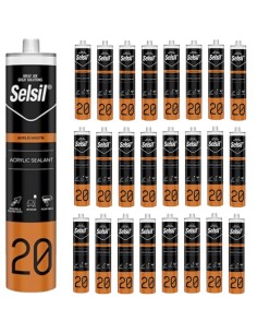 KIT 25 Pezzi Silicone Acrilico Verniciabile Bianco Impermeabilizzante 310 ml 