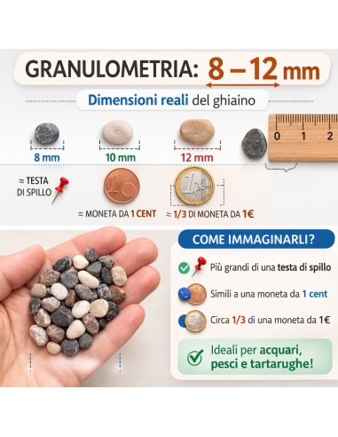 Ciottoli Di Fiume Naturali Per Acquari D’Acqua Dolce 25 kg