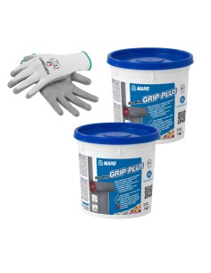 MAPEI Eco Prim Grip Plus Primer Adesione Pareti Pavimenti 2x1kg e Guanti Nitrile