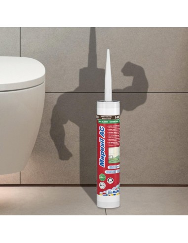 MAPEI Mapesil AC Silicone Acetico  Elastico Resistente Alla Muffa 310 ml 6 Pezzi