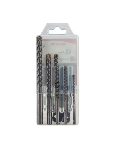 Fischer Kit 5 Punte Trapano D-SDX A Quattro Taglienti 5-12 mm Per Muro