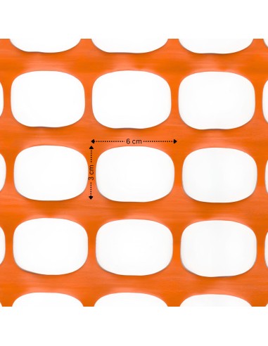 FORTUNATO Rete In Pvc Per Recinzione Colore Arancione Rotolo 1 x 50 m (50 mq)