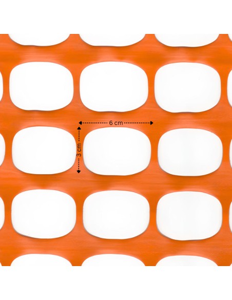 FORTUNATO Rete In Pvc Per Recinzione Colore Arancione Rotolo 1.5 x 50 m (75 mq)       