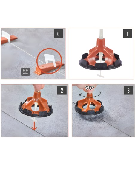 RAIMONDI Kit RLS SOS Sistema Livellante Basi SOS + Ghiere + Rondelle Antigraffio