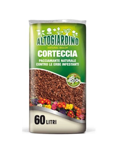 Corteccia Vegetale Pacciamante Naturale Per Giardino 60 L