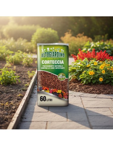 Corteccia Vegetale Pacciamante Naturale Per Giardino 60 L