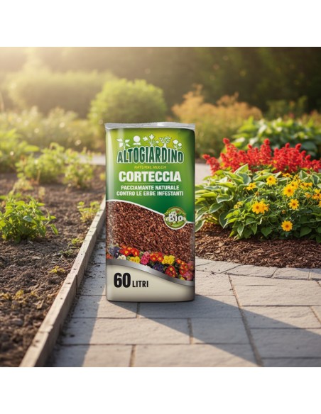 Corteccia Vegetale Pacciamante Naturale Per Giardino 60 L