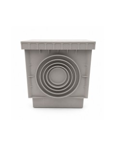 FORTUNATO Pozzetto In PVC 200x200 mm Con Chiusino Grigio Per Acqua Piovana
