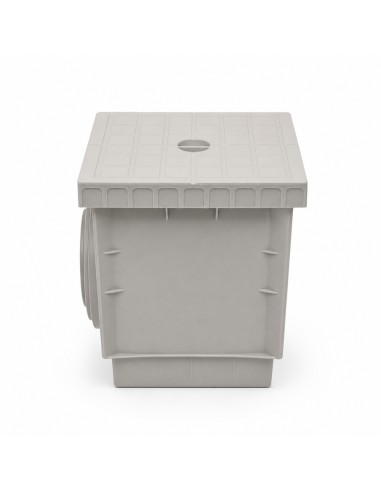 FORTUNATO Pozzetto In PVC 200x200 mm Con Chiusino Grigio Per Acqua Piovana