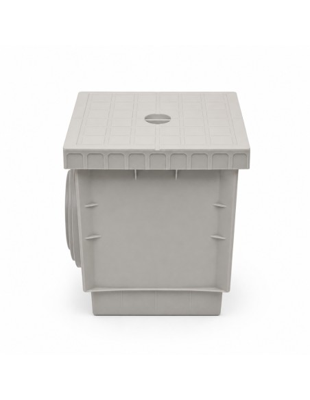FORTUNATO Pozzetto In PVC 200x200 mm Con Chiusino Grigio Per Acqua Piovana