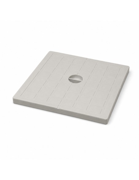 FORTUNATO Pozzetto In PVC 200x200 mm Con Chiusino Grigio Per Acqua Piovana