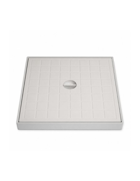 FORTUNATO Pozzetto In PVC 300x300 mm Con Chiusino Grigio Per Acqua Piovana
