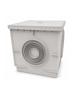 FORTUNATO Pozzetto In PVC 400x400 mm Con Chiusino Grigio Per Acqua Piovana 2