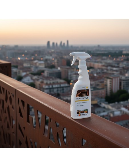 FAREN Rust Style Attivatore Ruggine Effetto Corten Su Superfici Ferrose 750 ml