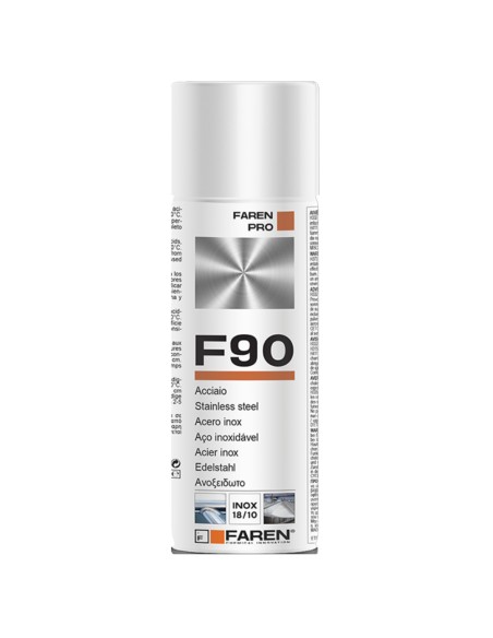 Faren F90 Acciaio Inox Spray Per Trattamento Metalli Anticorrosivo 400 ml