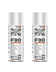 Faren F90 Acciaio Inox Spray Per Trattamento Metalli Anticorrosivo 400 ml 2 Pezzi