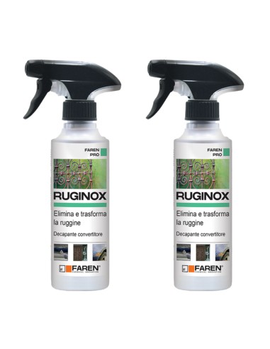 Faren RUGINOX Spray Convertitore Di Ruggine Rimuove Ossidazioni 250 ml 2 Pezzi