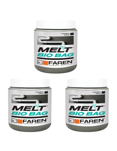 Faren MELT BIO BAG Trattamento Per Scarichi e Fosse Biologiche 300 gr. 3 Pezzi