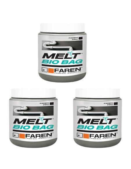 Faren MELT BIO BAG Trattamento Per Scarichi e Fosse Biologiche 300 gr. 3 Pezzi