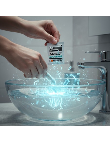 Faren MELT BIO BAG Trattamento Per Scarichi e Fosse Biologiche 300 gr. 3 Pezzi