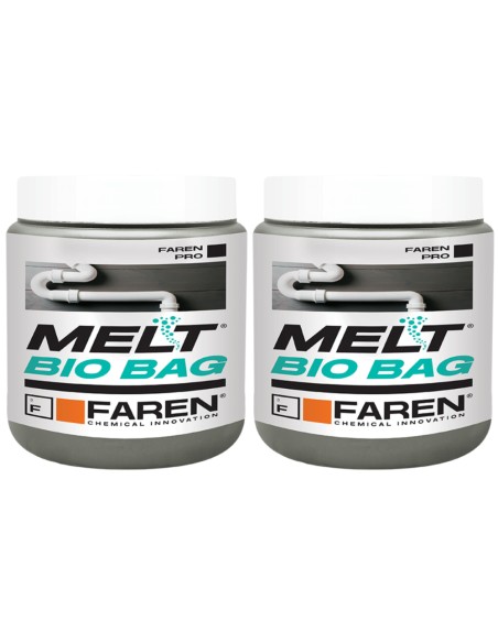 Faren MELT BIO BAG Trattamento Per Scarichi e Fosse Biologiche 300 gr. 2 Pezzi