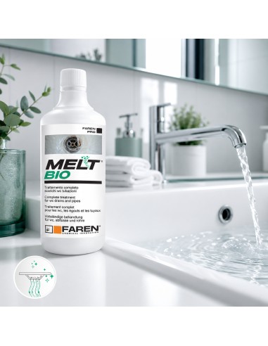 Faren MELT BIO BAG Trattamento Biologico Per Scarichi E Tubazioni 1 Litro