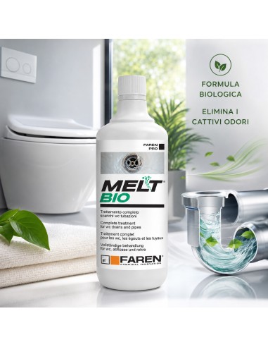 Faren MELT BIO BAG Trattamento Biologico Per Scarichi E Tubazioni 1 Litro