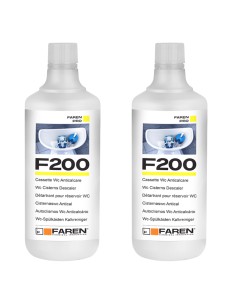 FAREN F200 Disincrostante Anticalcare Per Cassette WC 1 LT 2 Pezzi