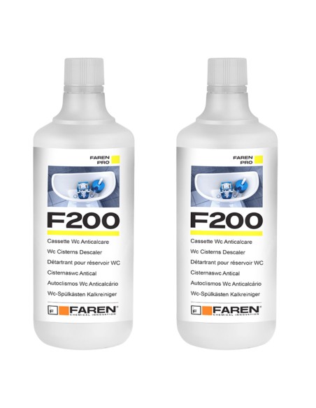 FAREN F200 Disincrostante Anticalcare Per Cassette WC 1 LT 2 Pezzi