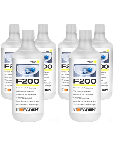 FAREN F200 Disincrostante Anticalcare Per Cassette WC 1 LT 6 Pezzi