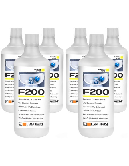 FAREN F200 Disincrostante Anticalcare Per Cassette WC 1 LT 6 Pezzi