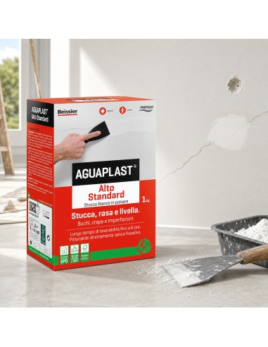 AGUAPLAST ALTO STANDARD POLVERE Stucco Pronto Per Interni 1 Kg 