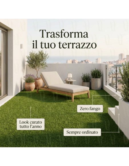 ErbaBella Campione Prato Sintetico 30x30 cm