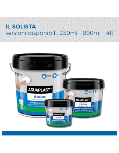 AGUAPLAST IL SOLISTA Stucco Leggero In Pasta Per Riempire Buchi E Crepe