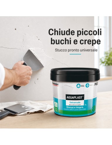AGUAPLAST UNIVERSALE Stucco Pronto All'Uso Per Qualsiasi Superficie 1 Kg