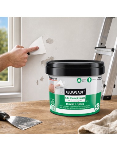 AGUAPLAST ALTO RIEMPIMENTO PASTA Stucco Per Muro E Legno 1 Kg