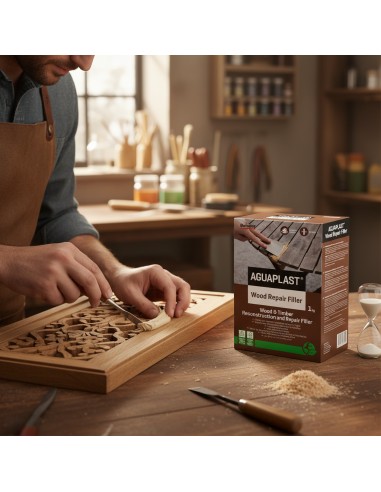 AGUAPLAST WOOD REPAIR FILLER Stucco Riempitivo Per Legno 1 Kg
