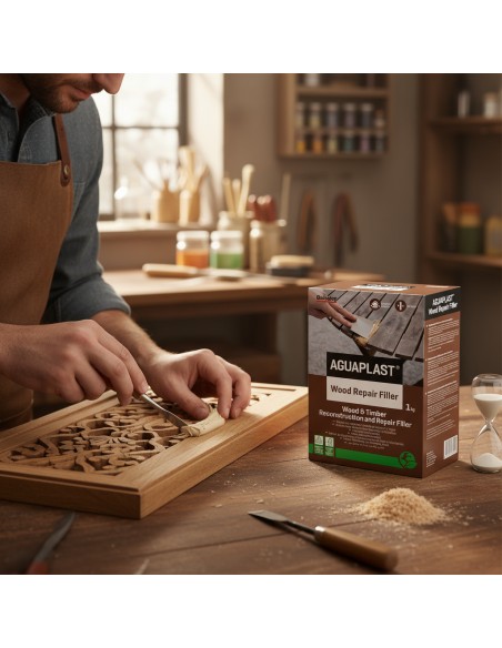 AGUAPLAST WOOD REPAIR FILLER Stucco Riempitivo Per Legno 1 Kg