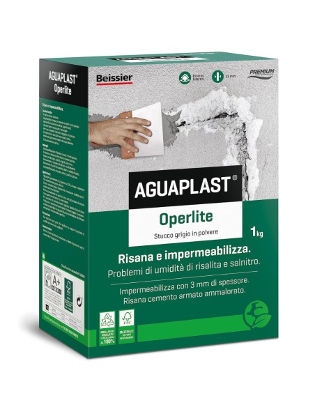 AGUAPLAST OPERLITE Stucco Impermeabile Risanante In Polvere